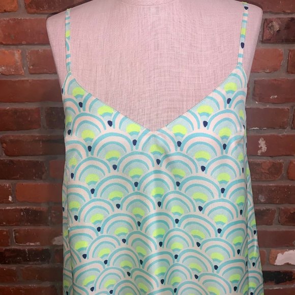 Julie Brown Colorful Silk Slip Dress Size Small - Picture 2 of 7